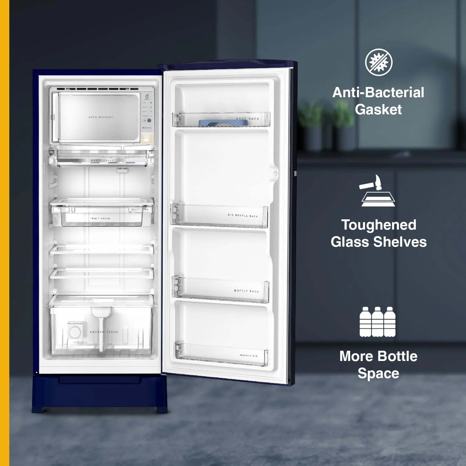 Whirlpool 236 L 5 Star Frost Free Inverter Direct-Cool Single Door Refrigerator (260 IMPRO PLUS ROY 5S INV BLUE BREEZE-Z) - Image 7