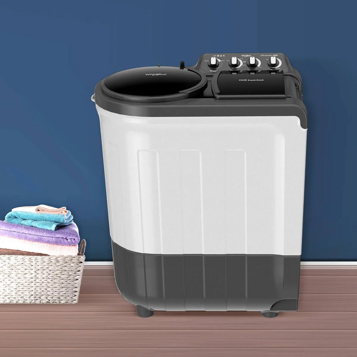 Whirlpool Whirlppol 7 Kg 5 Star Ace Sup Soak Semi-Automatic Top Loading Washing Machine (ACE 7.0 SUP SOAK GREY (30299)) - Image 2